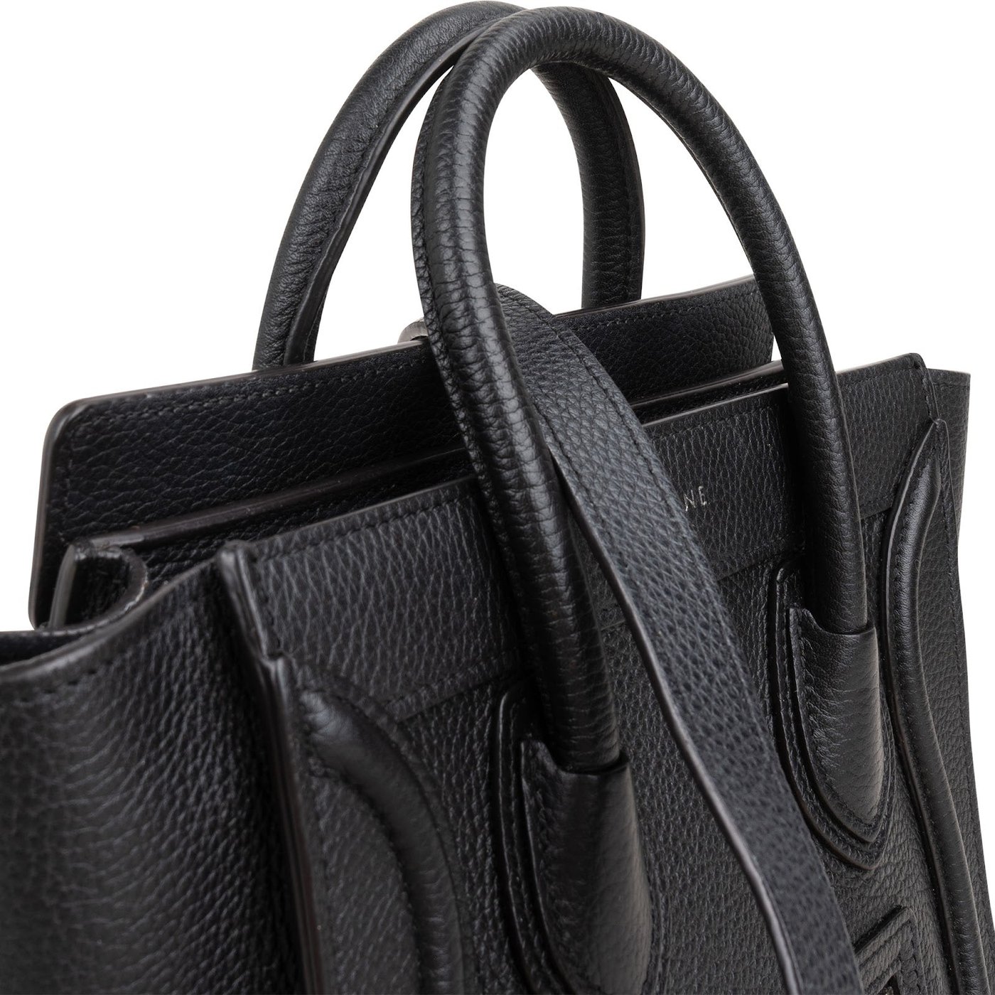 Céline Grained Calfskin Luggage Crossbody Handbag