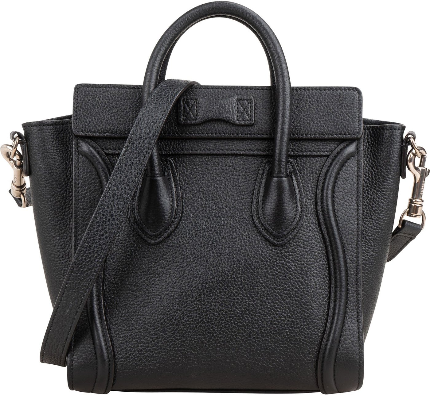 Céline Grained Calfskin Luggage Crossbody Handbag