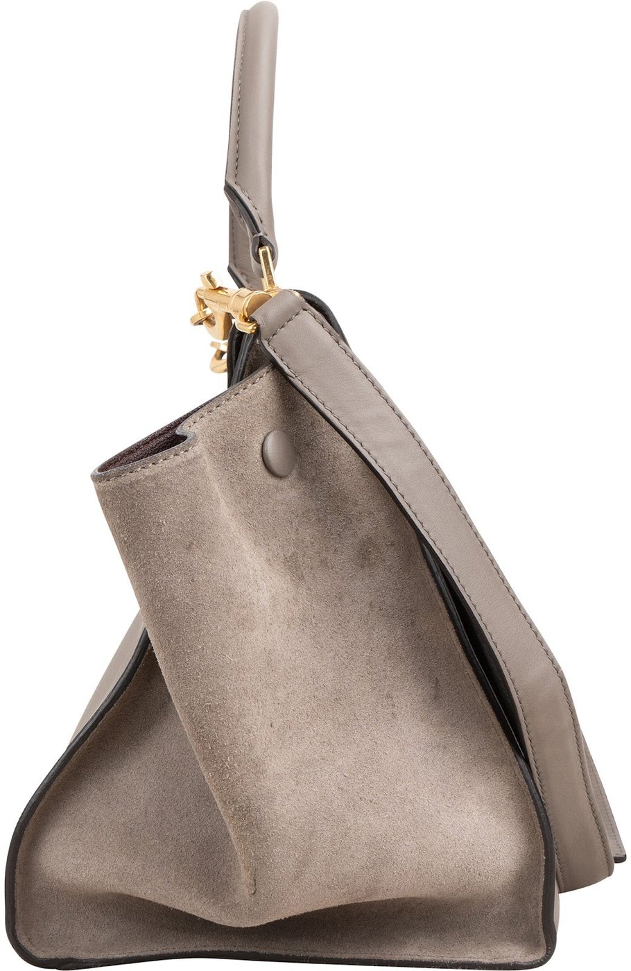 Celine Croc Embossed Suede Trapeze Bag Handbag