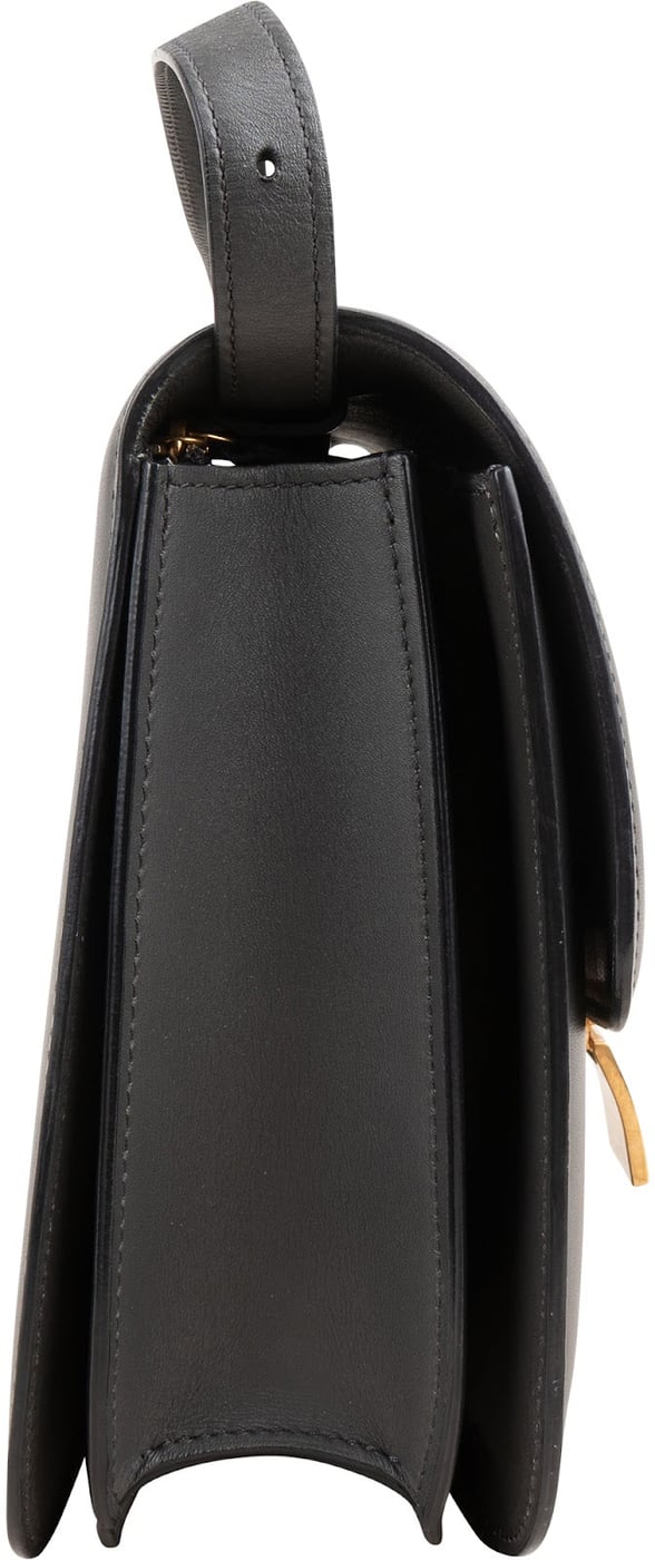 Celine Grey Calfskin Classic Box Bag Medium Crossbody Bag