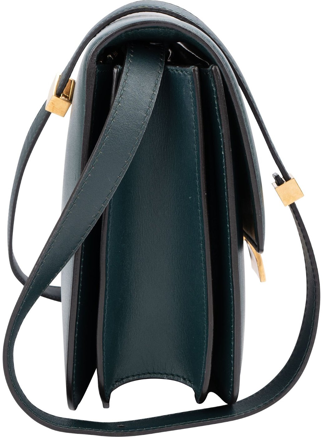 Celine Dark Green Boxcalf Classic Box Medium Crossbody Bag