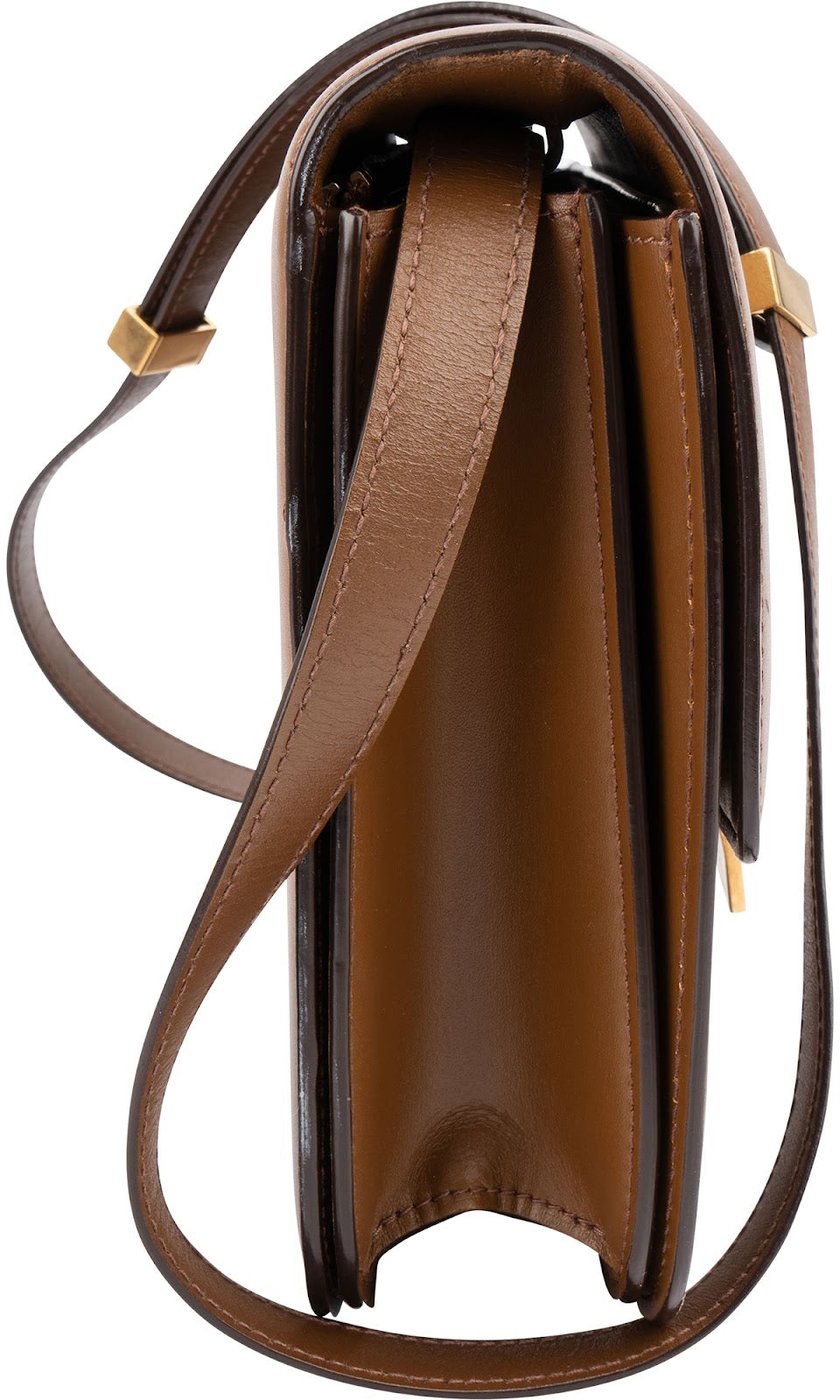 Celine Brown Boxcalf Classic Box Medium Crossbody Bag