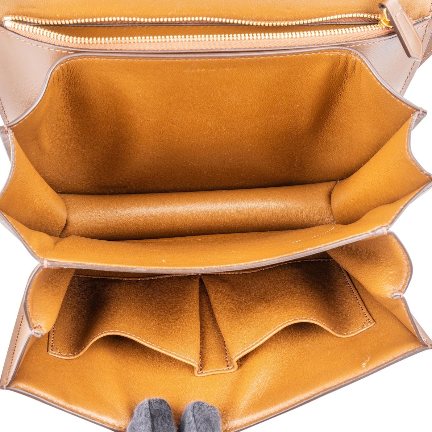 Celine Brown Boxcalf Classic Box Medium Crossbody Bag