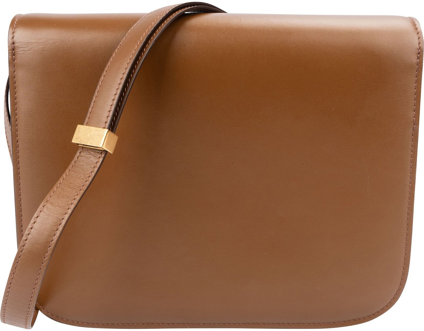 Celine Brown Boxcalf Classic Box Medium Crossbody Bag