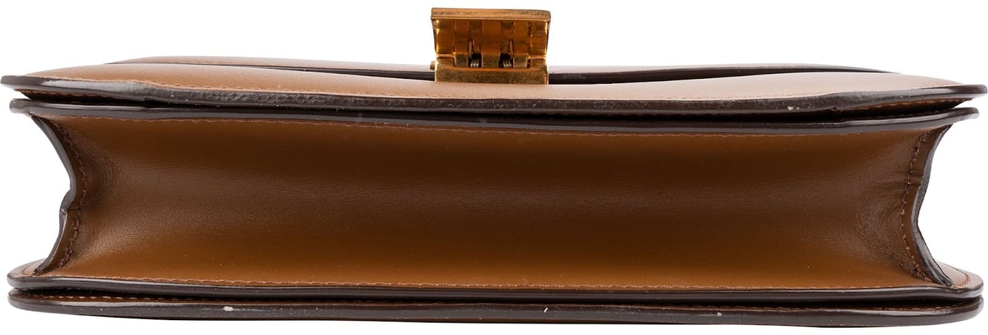 Celine Brown Boxcalf Classic Box Medium Crossbody Bag