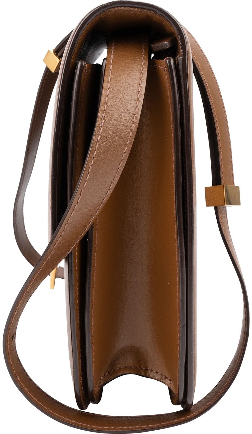 Celine Brown Boxcalf Classic Box Medium Crossbody Bag