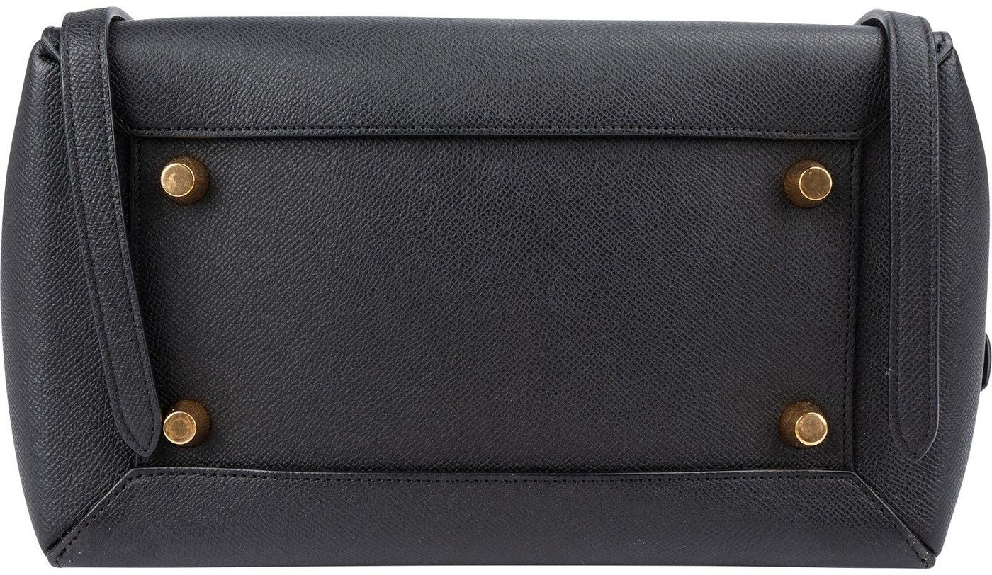 Céline Black Grained Calfskin Belt Handbag