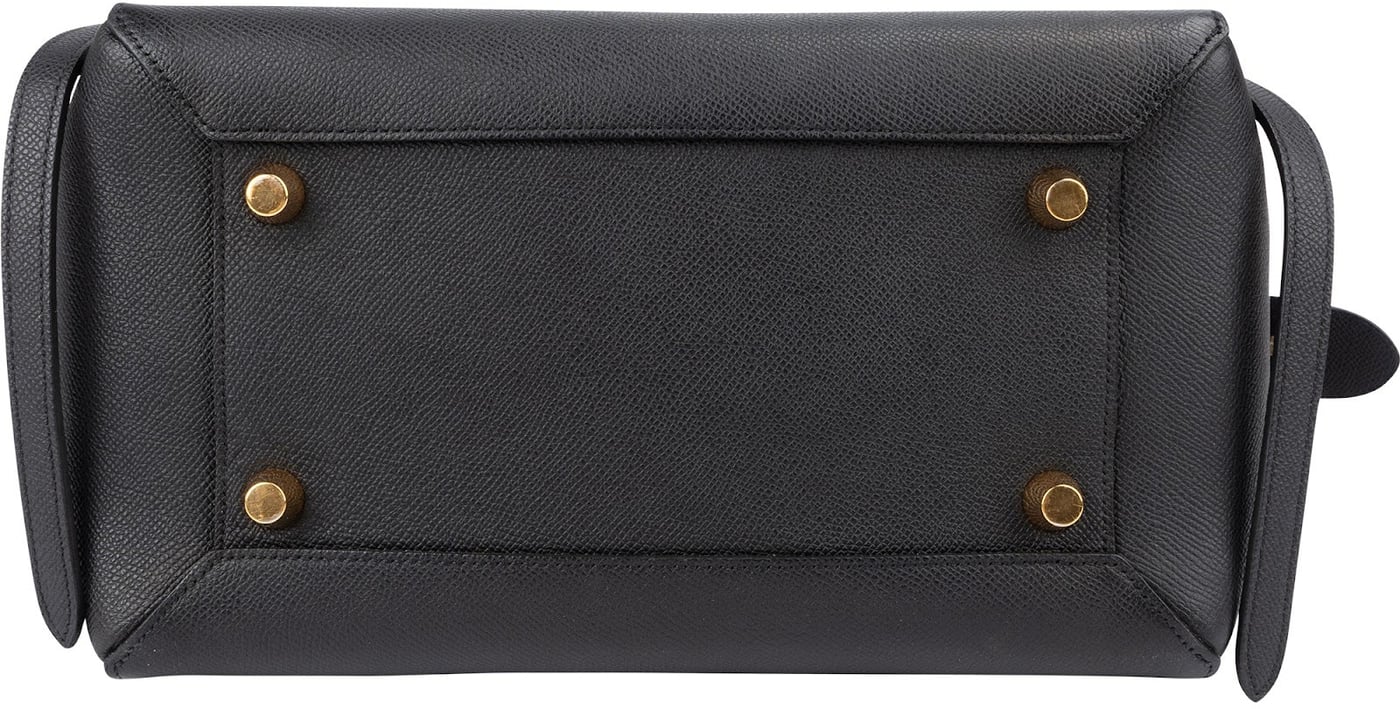 Céline Black Grained Calfskin Belt Handbag