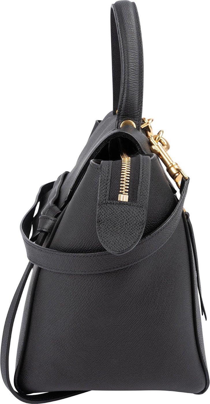 Céline Black Grained Calfskin Belt Handbag