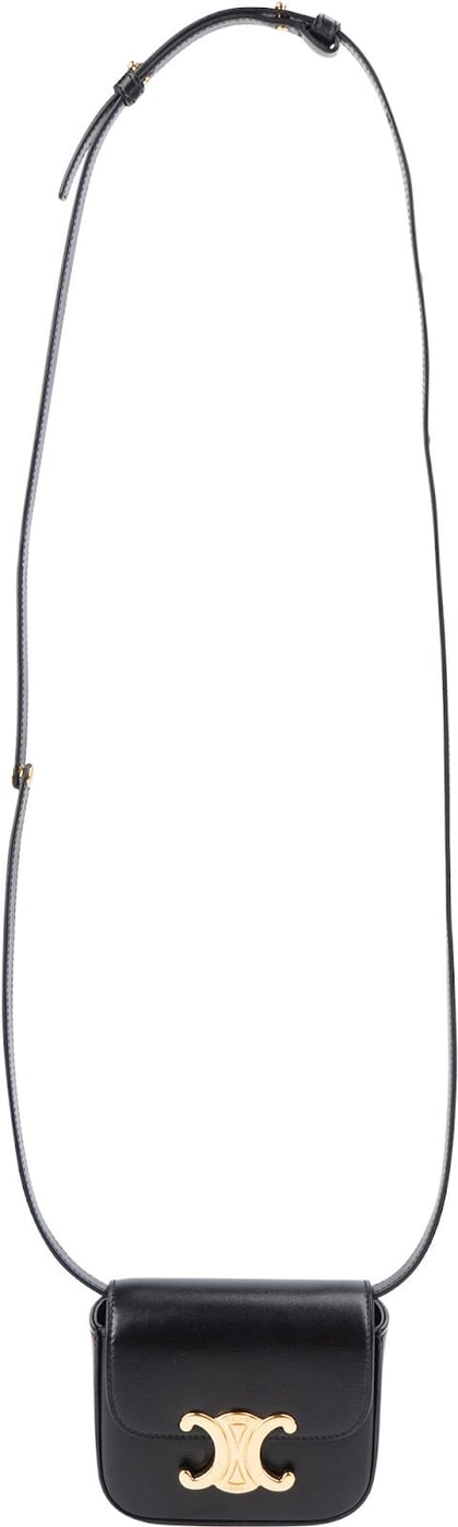 Celine Shiny Calfskin Box Micro Claude Crossbody Bag