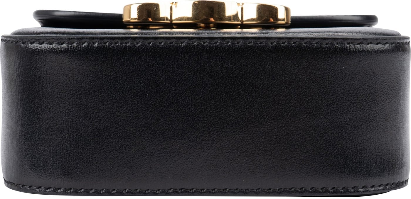 Celine Shiny Calfskin Box Micro Claude Crossbody Bag