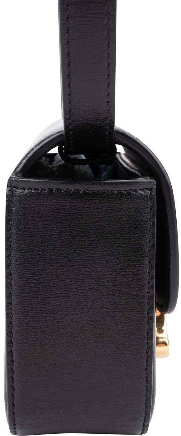 Celine Shiny Calfskin Box Micro Claude Crossbody Bag