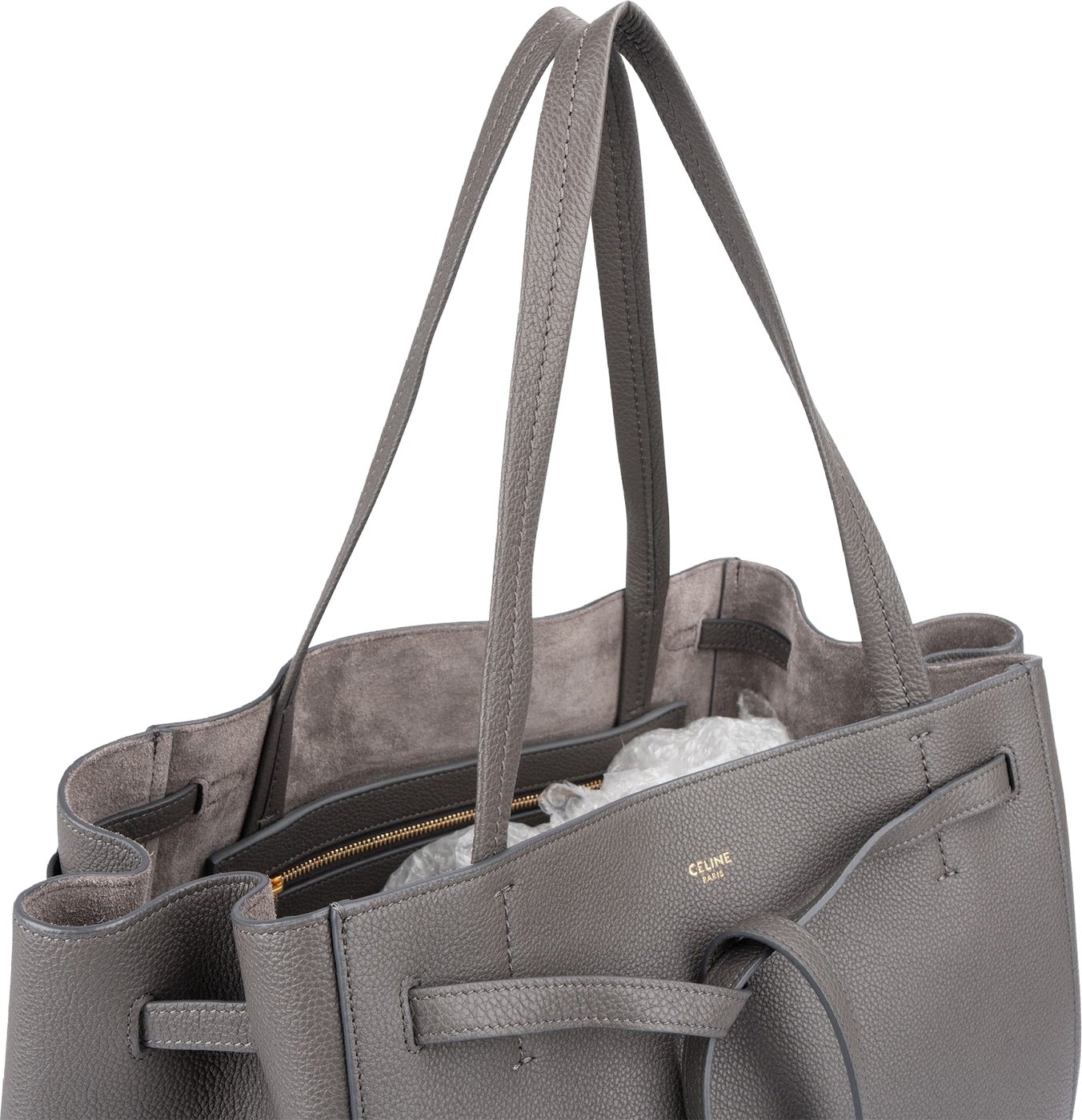 Celine Grained Calfskin Cabas Phantom Large Shopper Drawstring Shoulder Bag