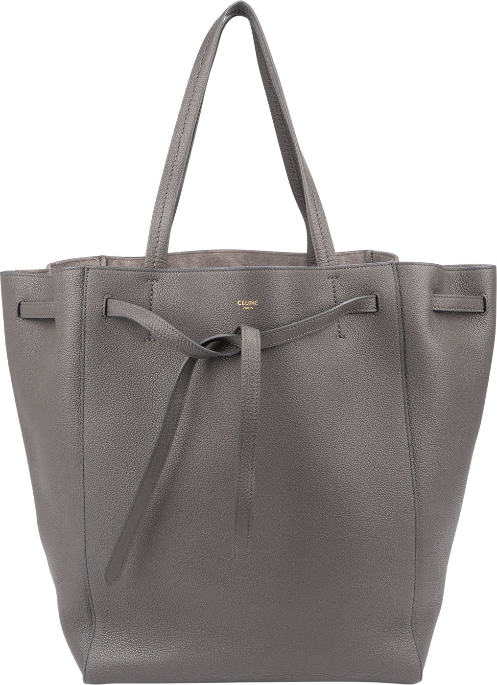 Celine Grained Calfskin Cabas Phantom Large Shopper Drawstring Shoulder Bag