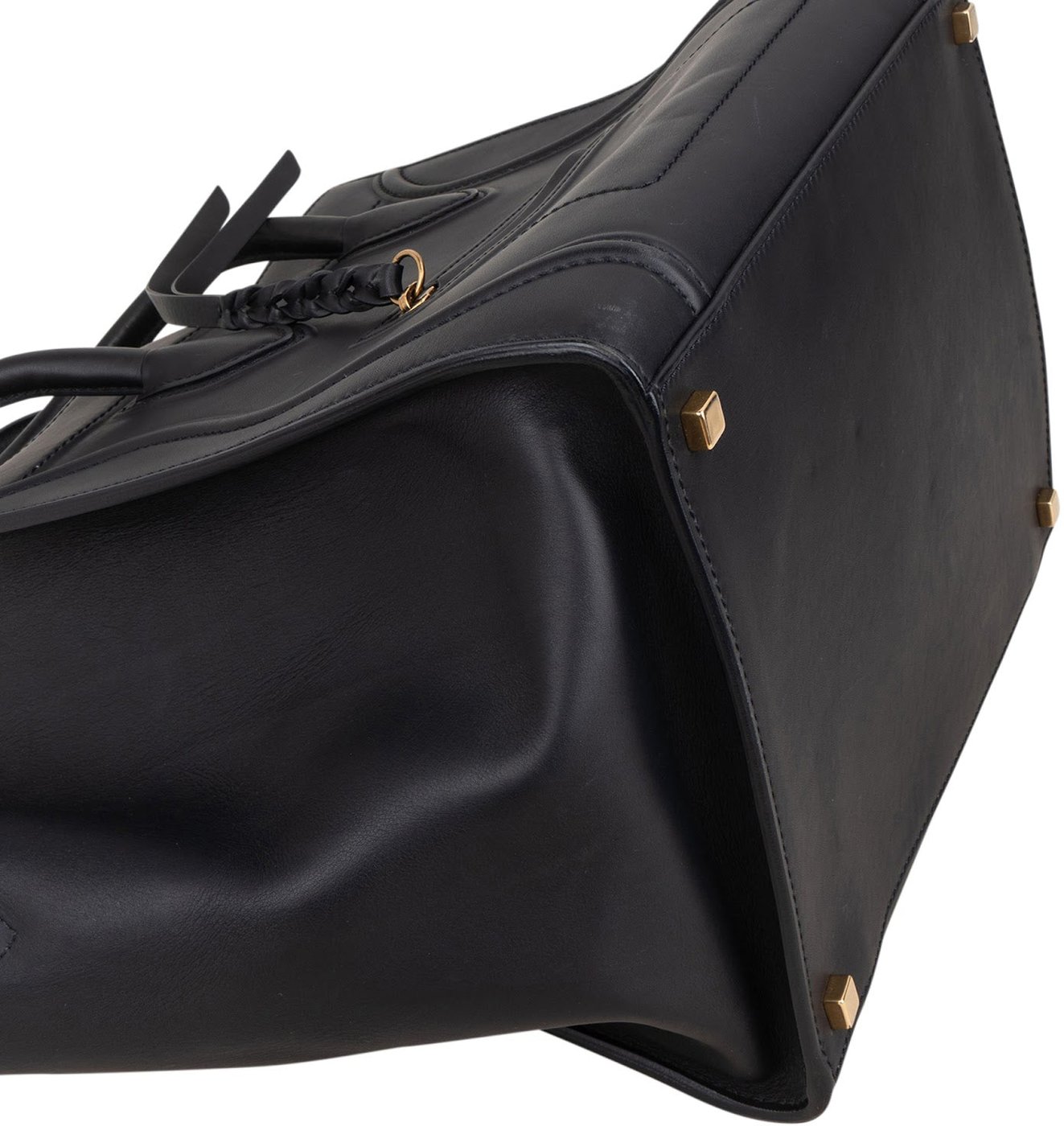 Céline Black Smooth Calfskin Large Phantom Handbag