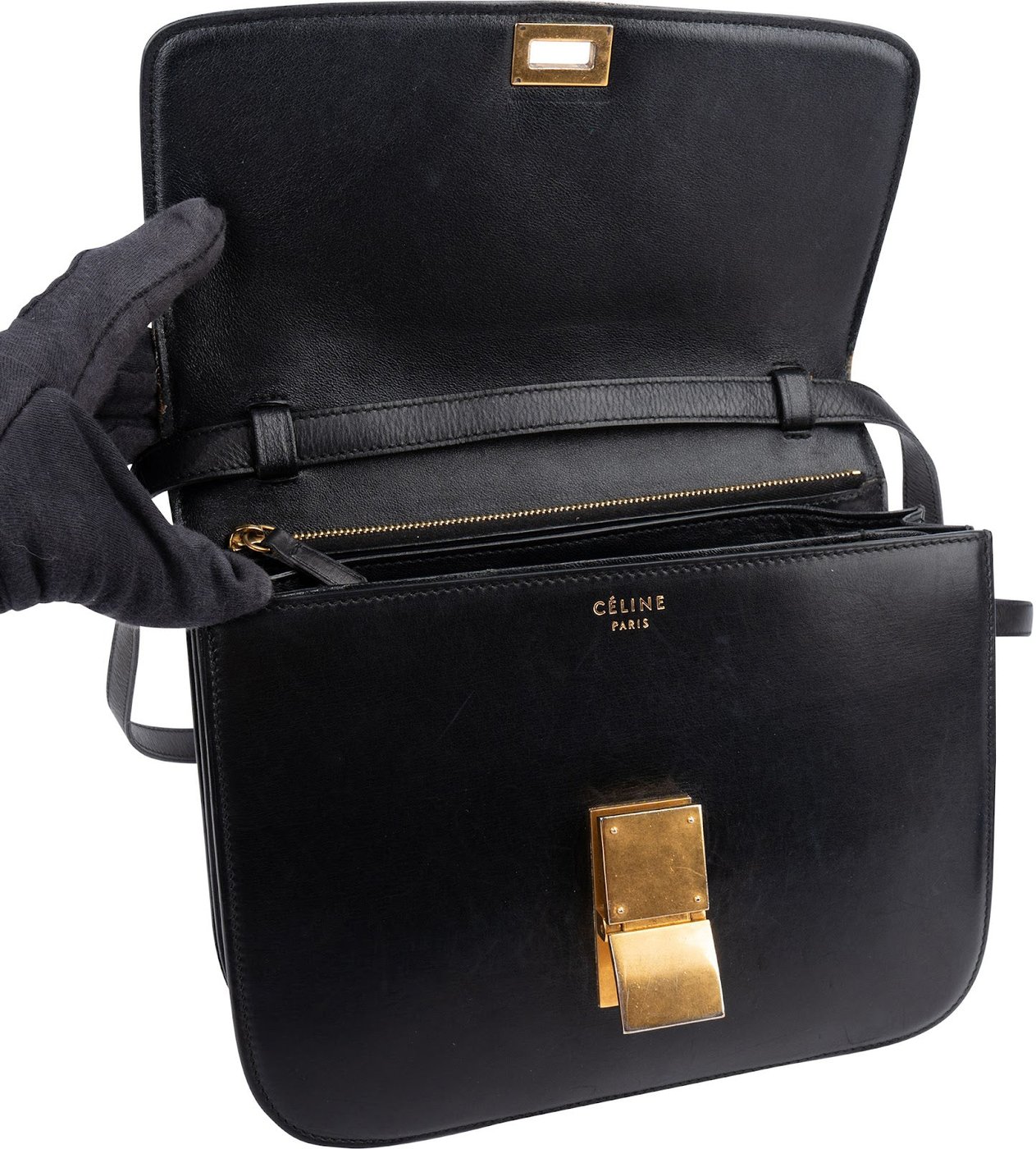 Celine Calfskin Classic Box Medium Crossbody Bag