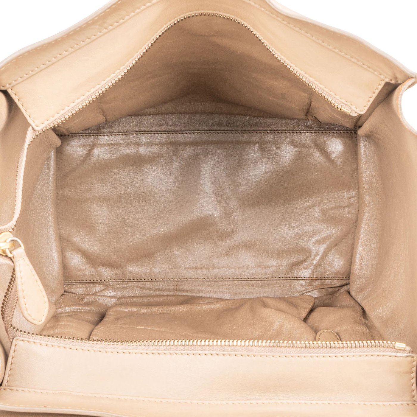 Céline Brown Leather Luggage Tote Handbag