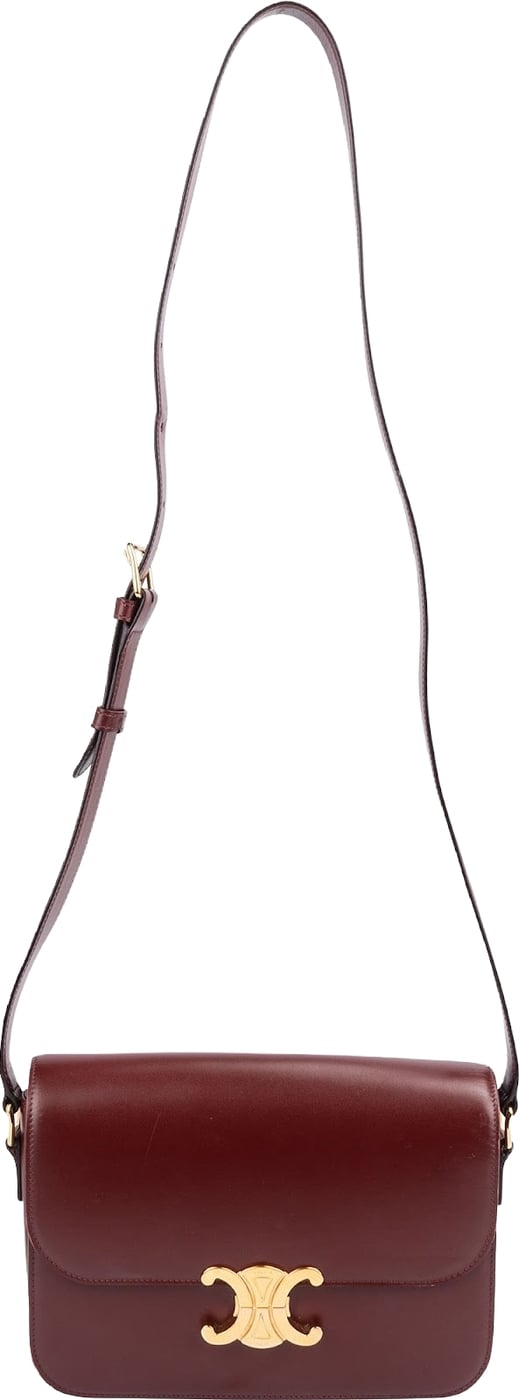 Celine Shiny Classic Boxcalf Leather Triomphe Crossbody Bag