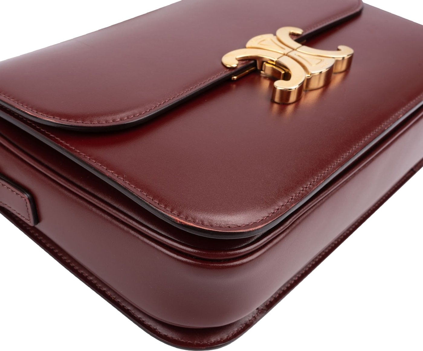 Celine Shiny Classic Boxcalf Leather Triomphe Crossbody Bag