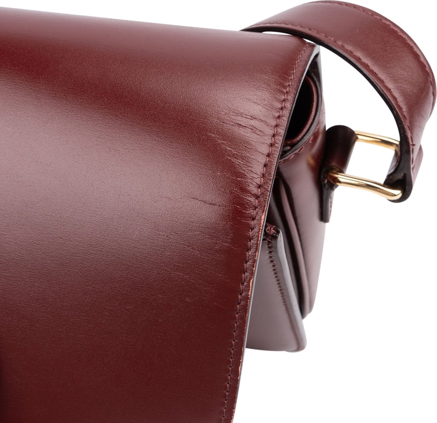 Celine Shiny Classic Boxcalf Leather Triomphe Crossbody Bag