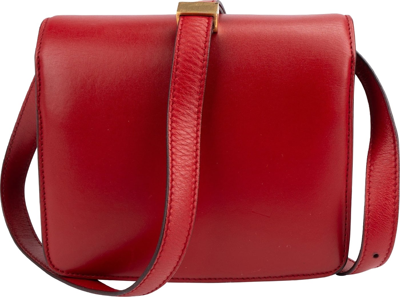 Celine Red Classic Boxcalf Leather Small Triomphe Crossbody Bag