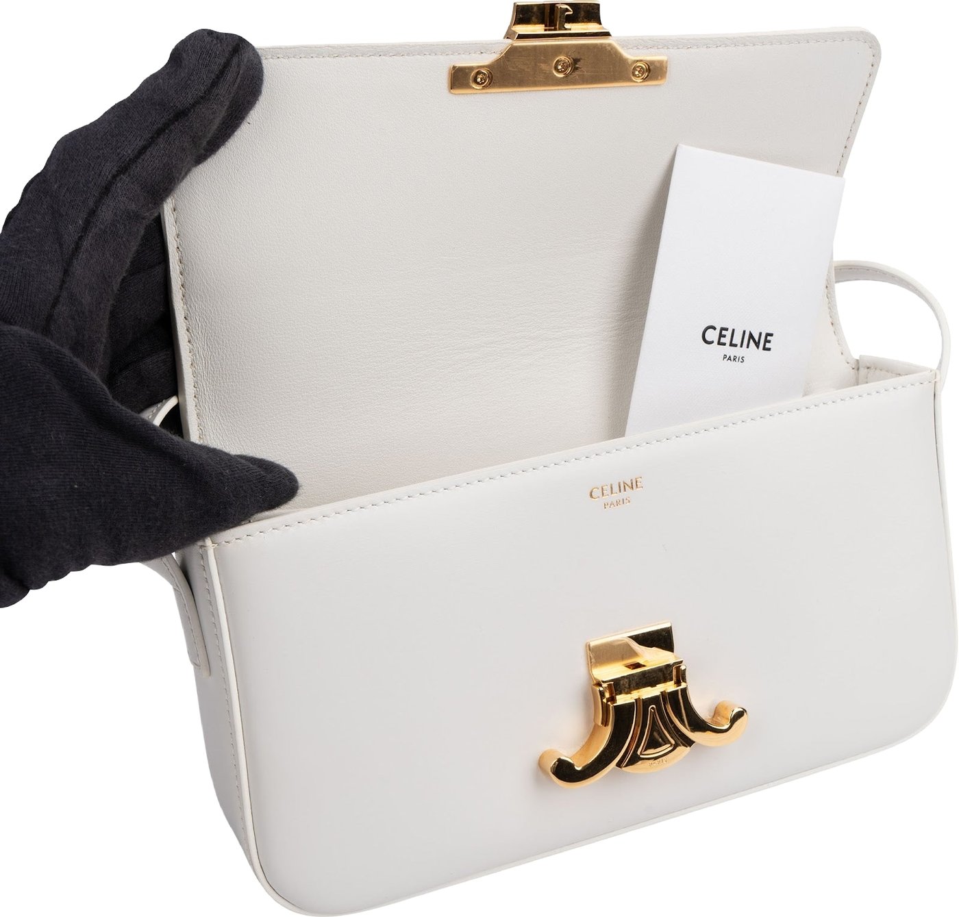 Celine Classic Boxcalf Leather Small Teen Triomphe Shoulder Bag