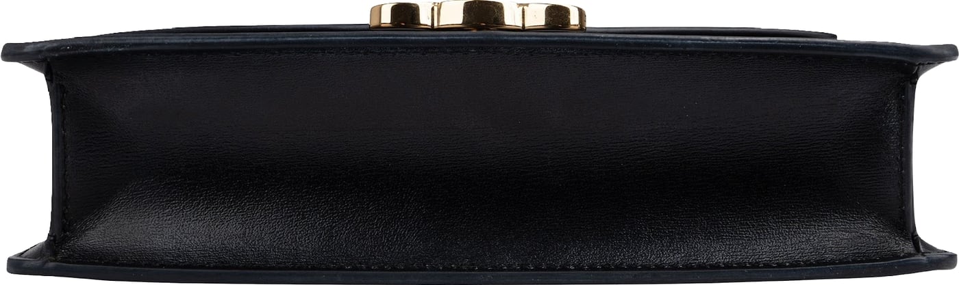 Celine Black Calfskin Wallet On Chain Triomphe Crossbody Bag