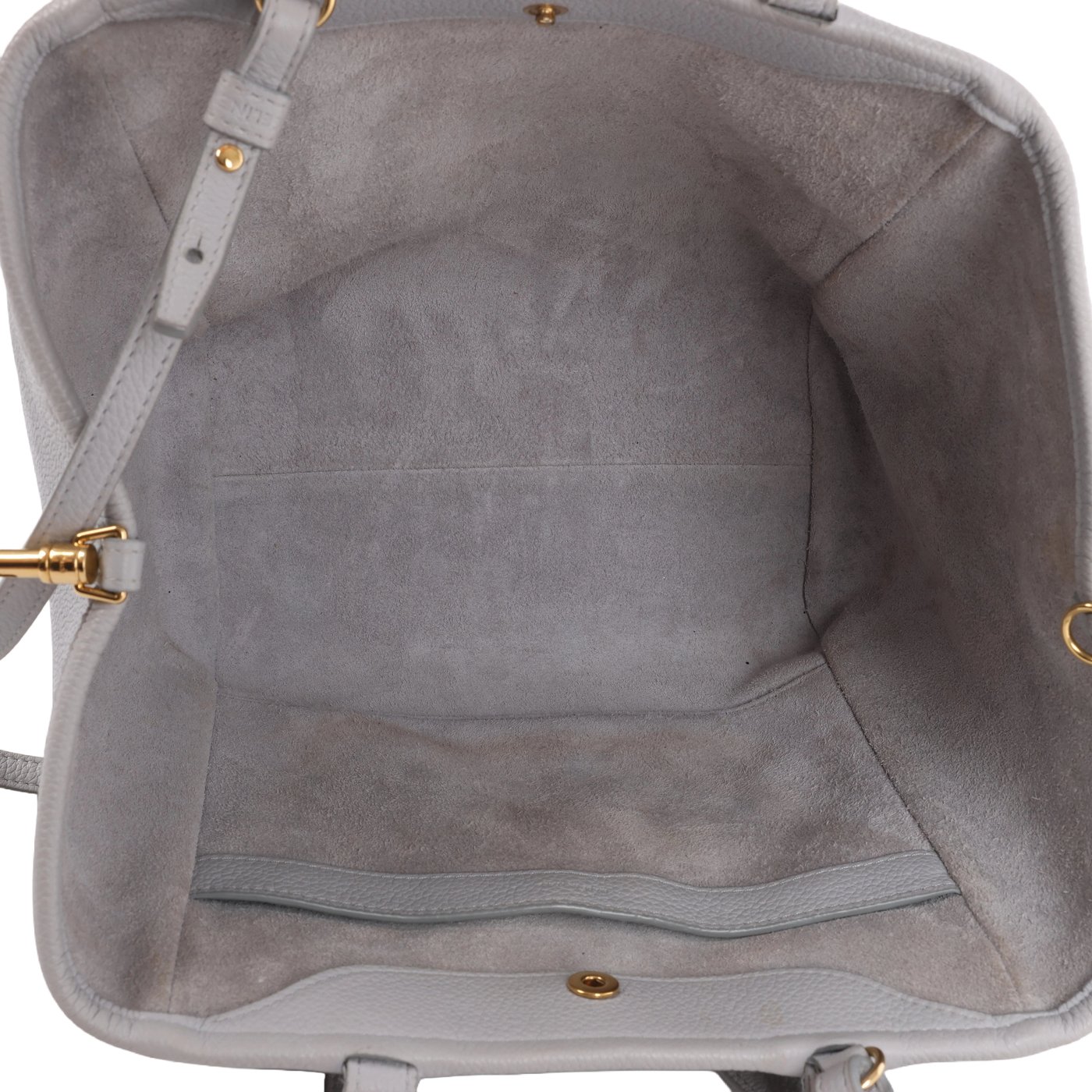 CELINE Folded Cabas Small Tote 2Way Handbag in Light Gray