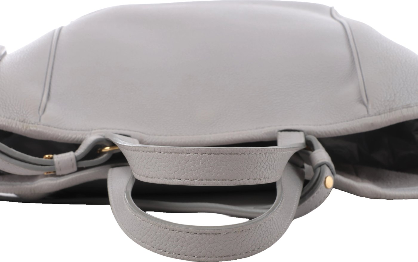 CELINE Folded Cabas Small Tote 2Way Handbag in Light Gray