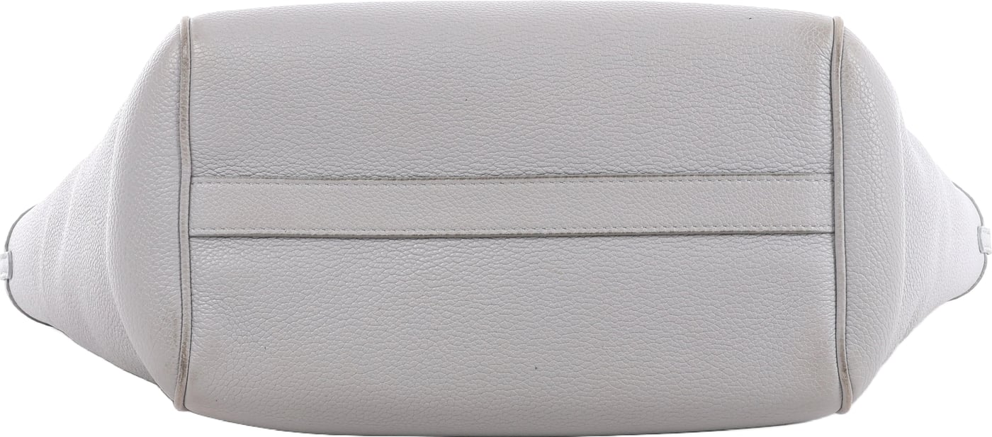 CELINE Folded Cabas Small Tote 2Way Handbag in Light Gray