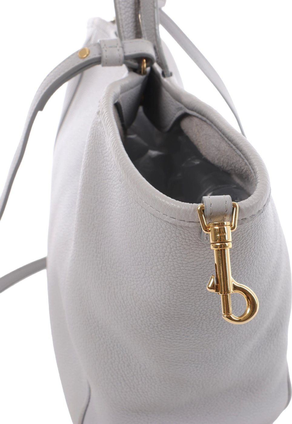CELINE Folded Cabas Small Tote 2Way Handbag in Light Gray
