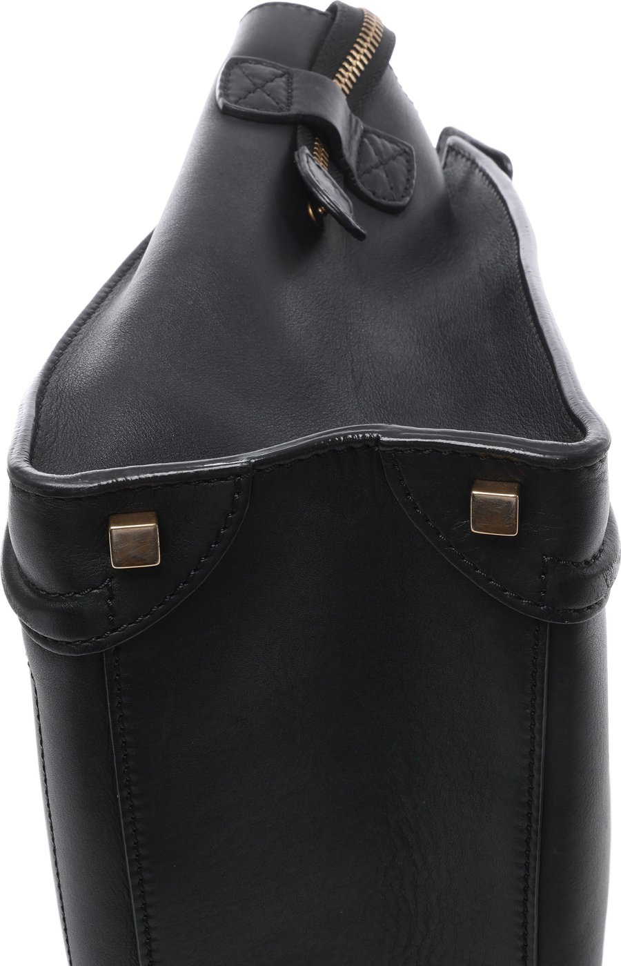 Celine Luggage Micro Shopper Leather Handbag in Black