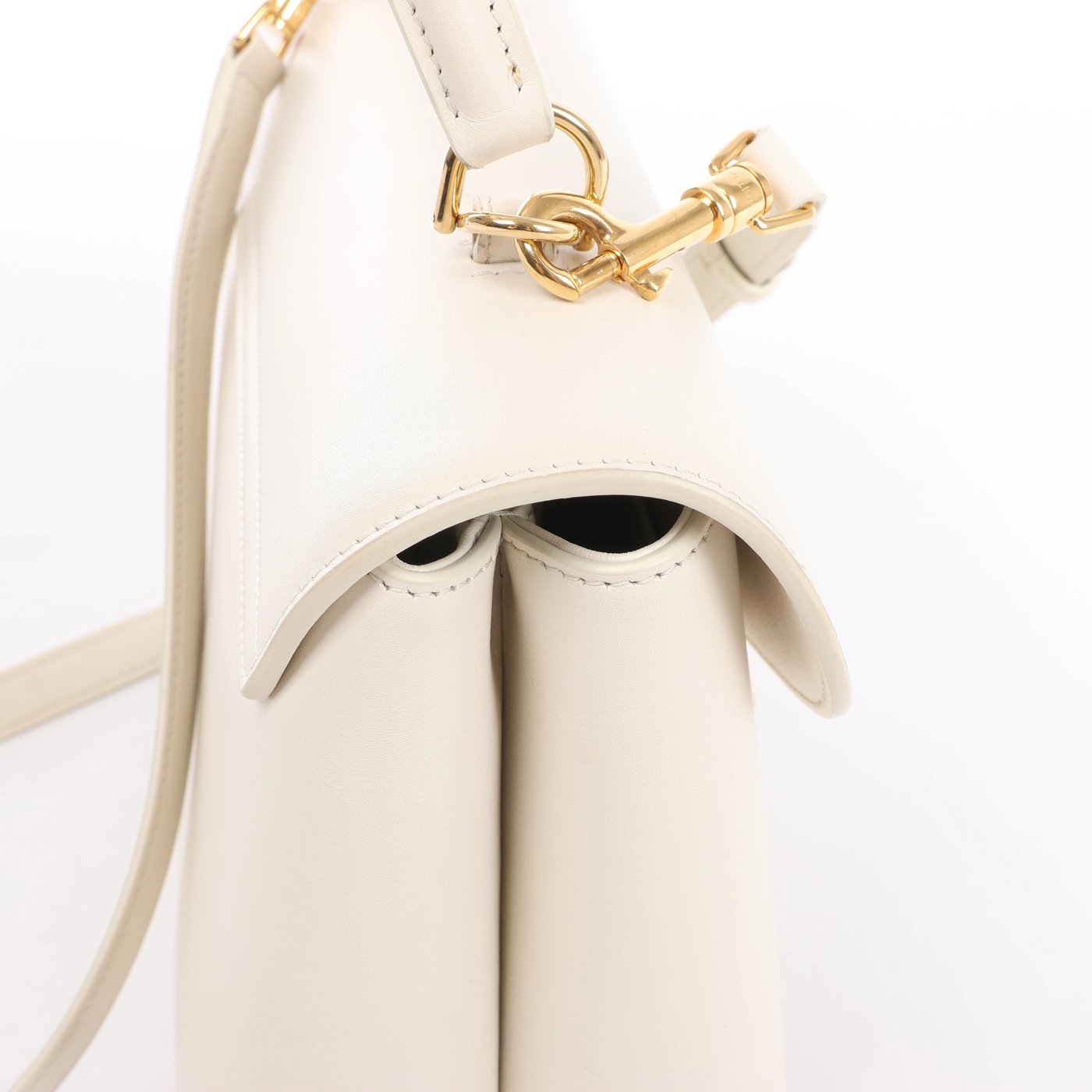Celine Nino Medium Leather 2Way Handbag in Beige