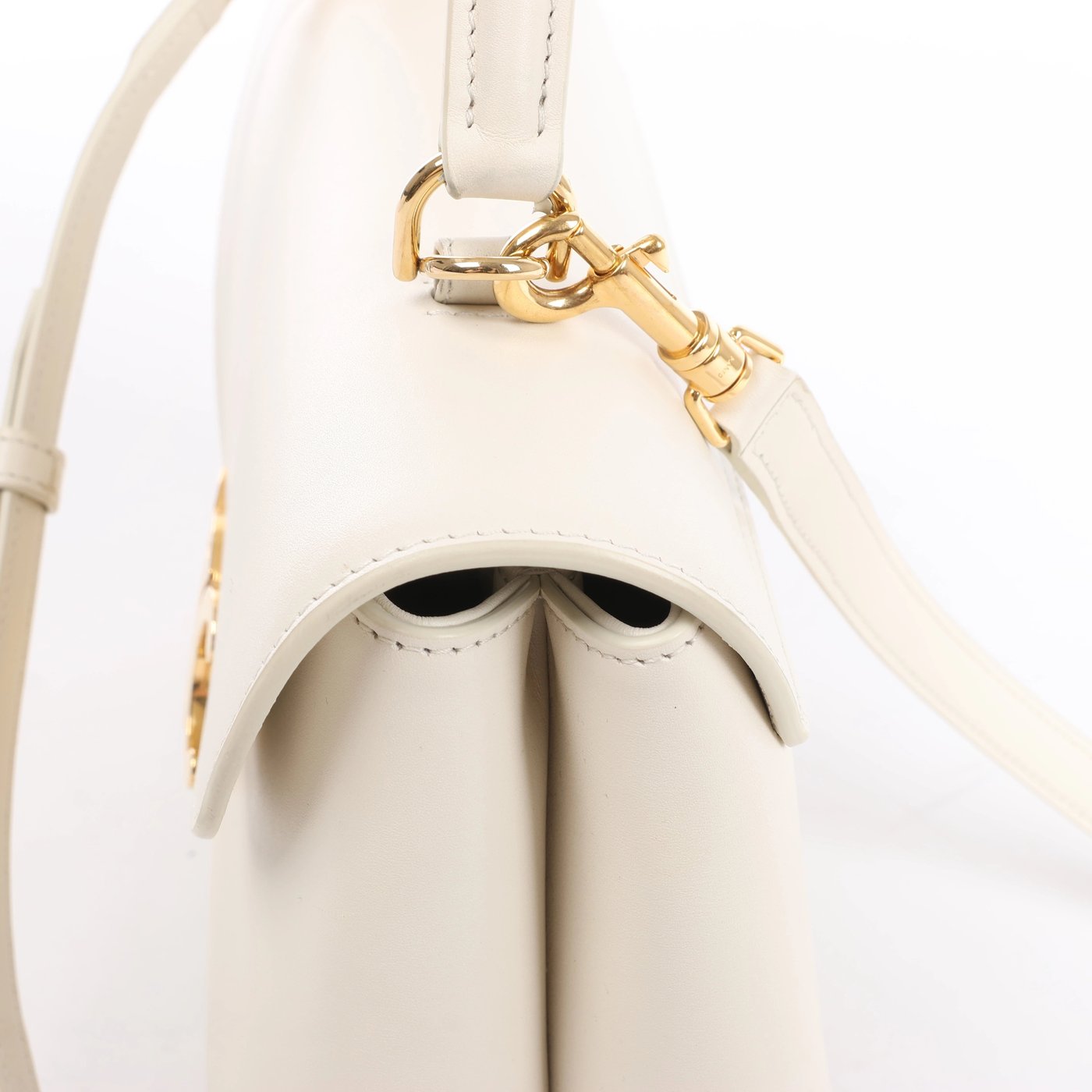 Celine Nino Medium Leather 2Way Handbag in Beige