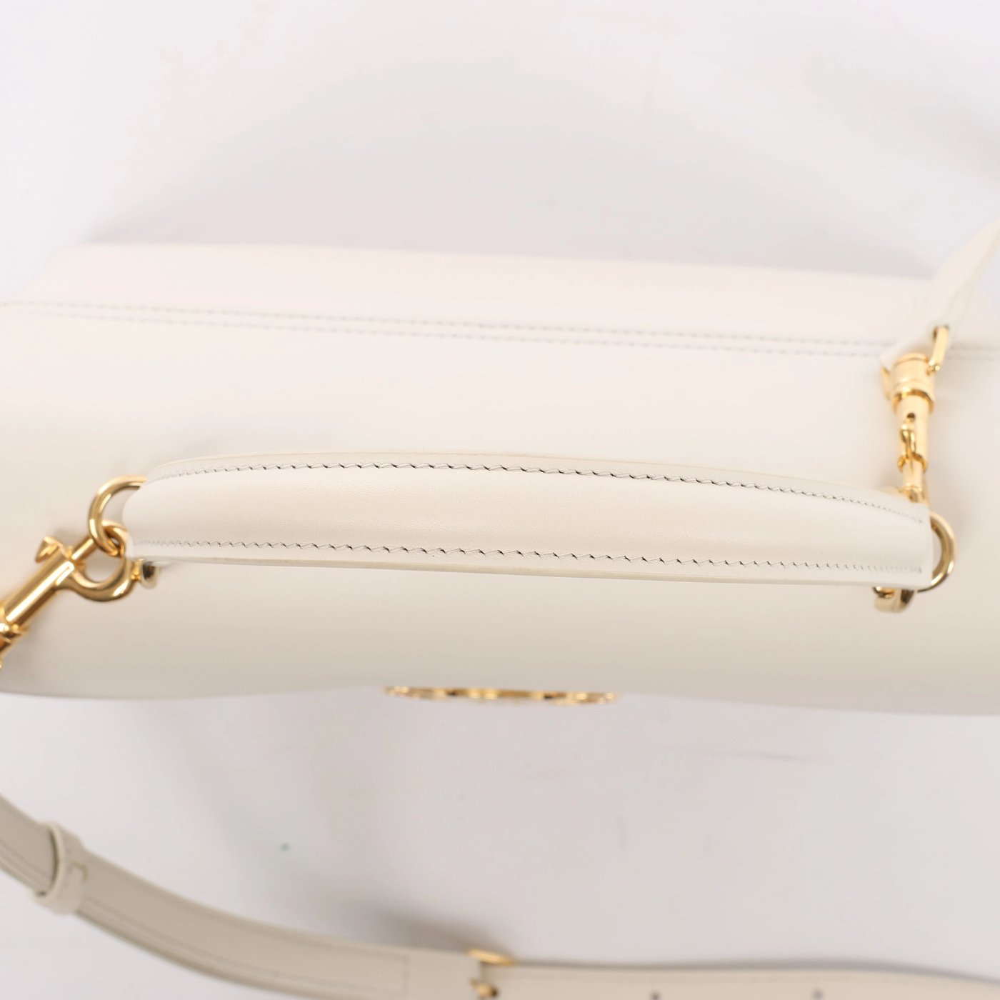 Celine Nino Medium Leather 2Way Handbag in Beige