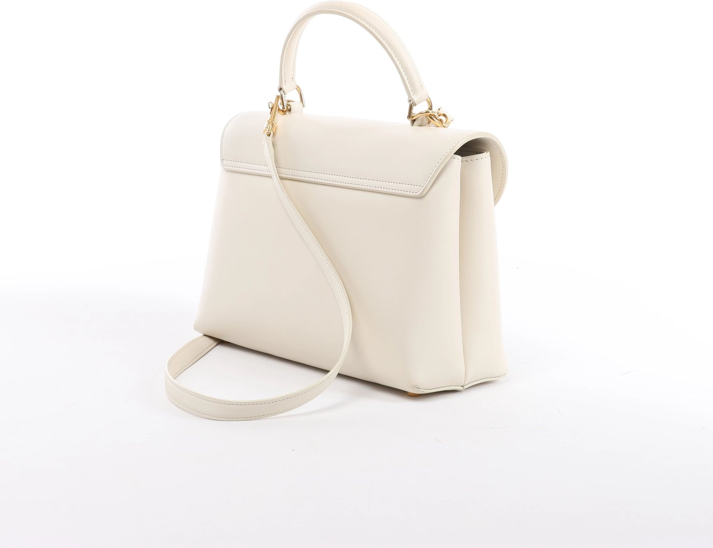 Celine Nino Medium Leather 2Way Handbag in Beige