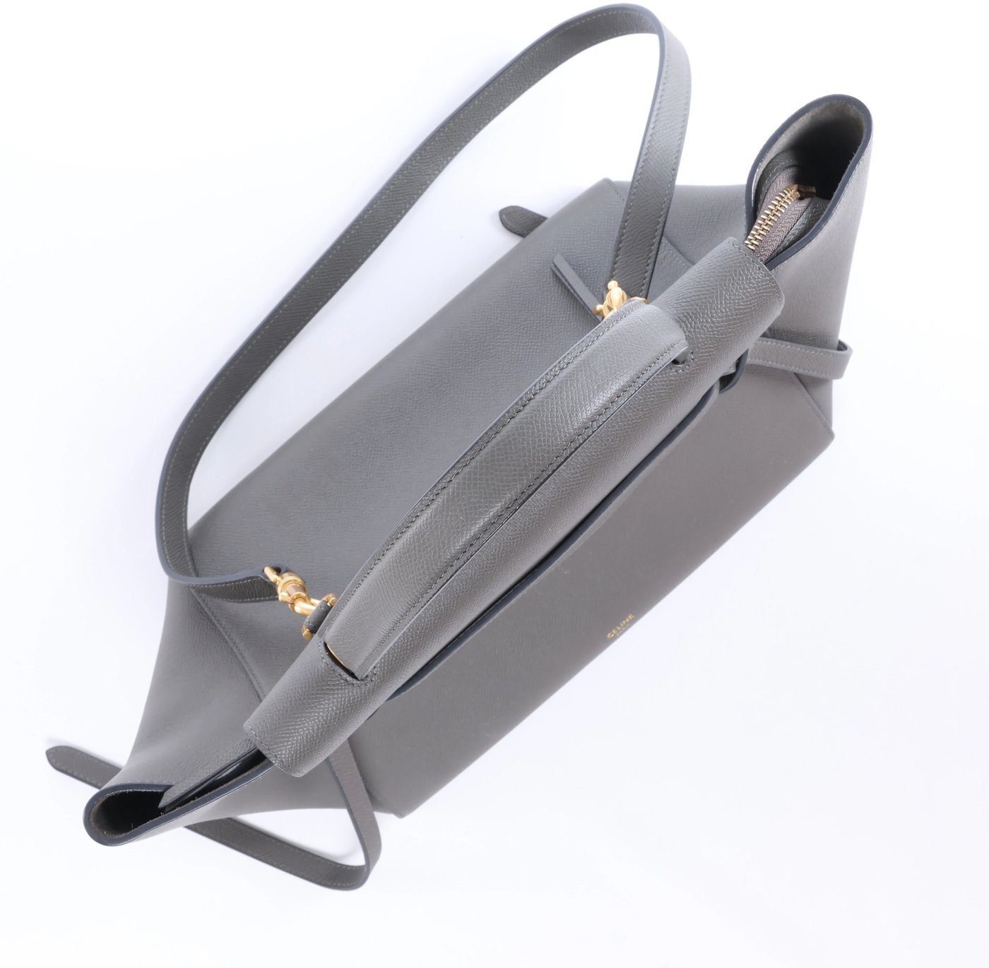 Celine Belt Bag Mini Leather 2 Way Handbag in Gray