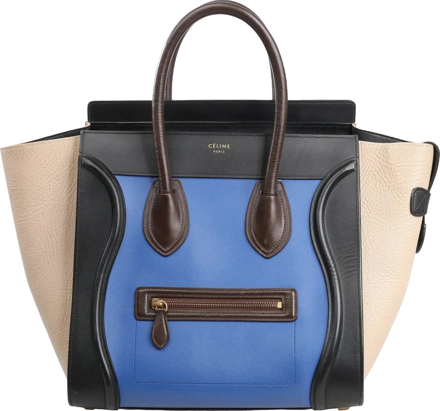 Celine Luggage Mini Leather Handbag in Multicolor