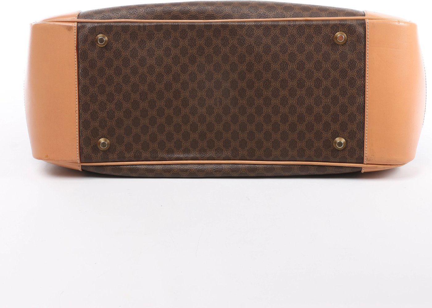 CELINE Macadam Top Handle Briefcase Handbag in Brown