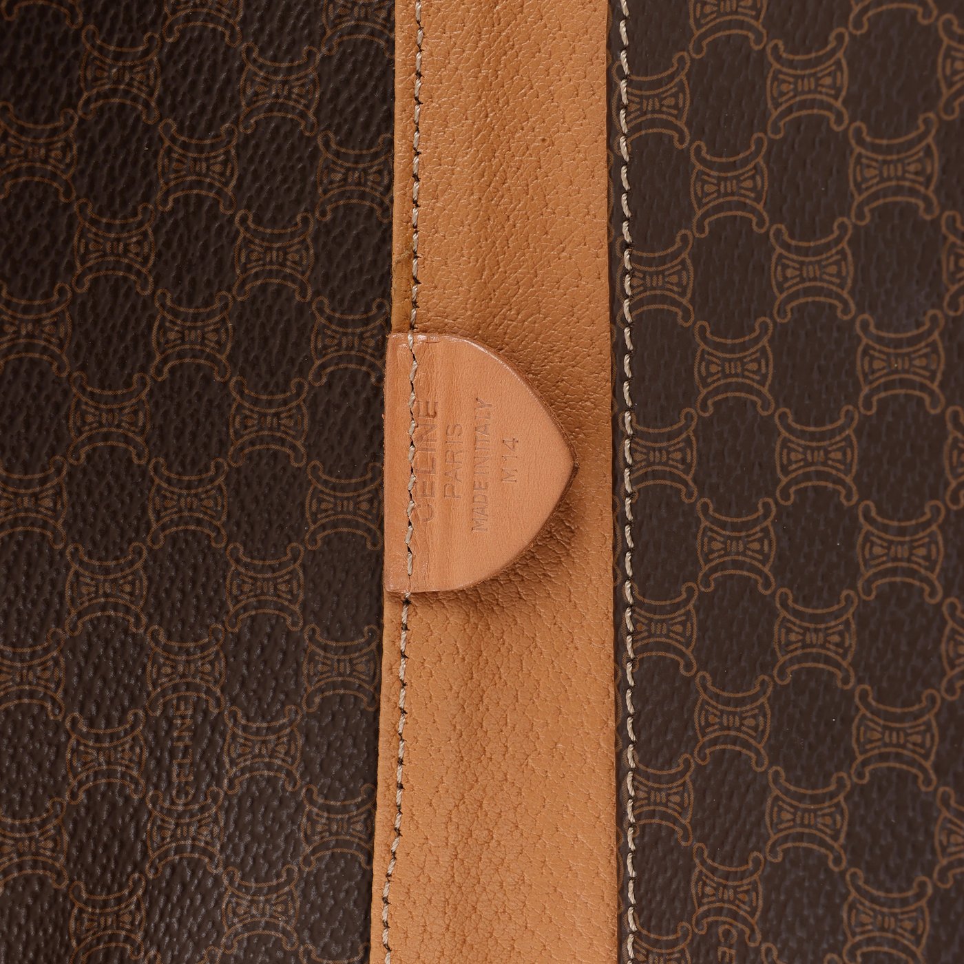 CELINE Macadam Top Handle Briefcase Handbag in Brown