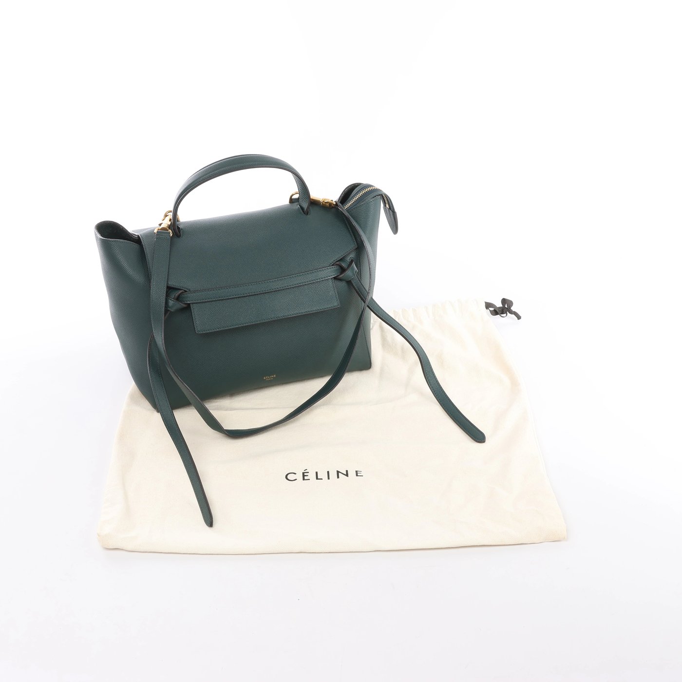 Celine Belt Bag Mini Leather 2Way Handbag in Green