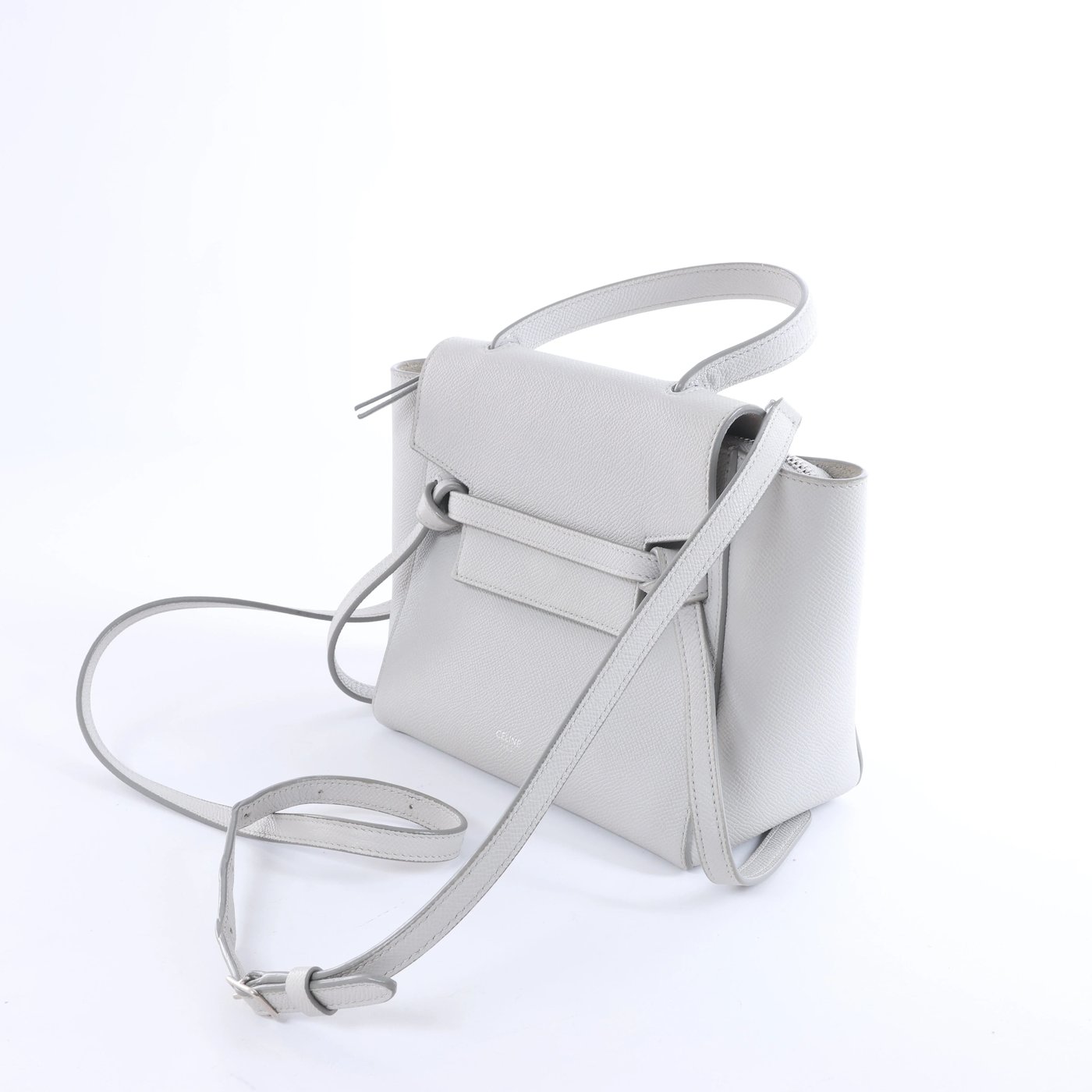 Celine Belt Bag Nano Leather 2Way Handbag in Gray