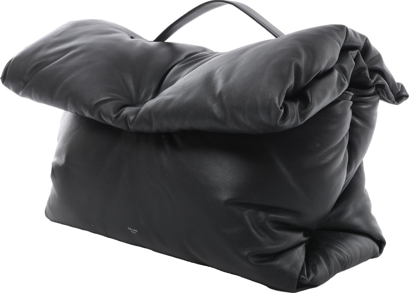 Celine Pillow Leather Handbag in Black