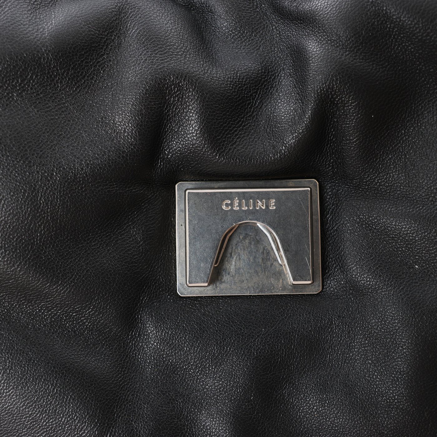 Celine Pillow Leather Handbag in Black
