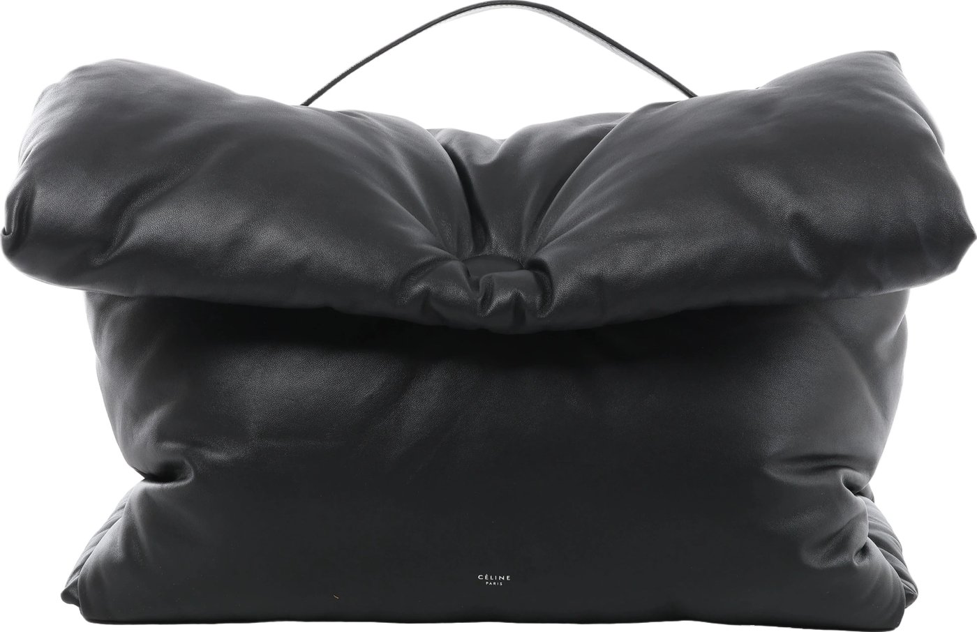 Celine Pillow Leather Handbag in Black