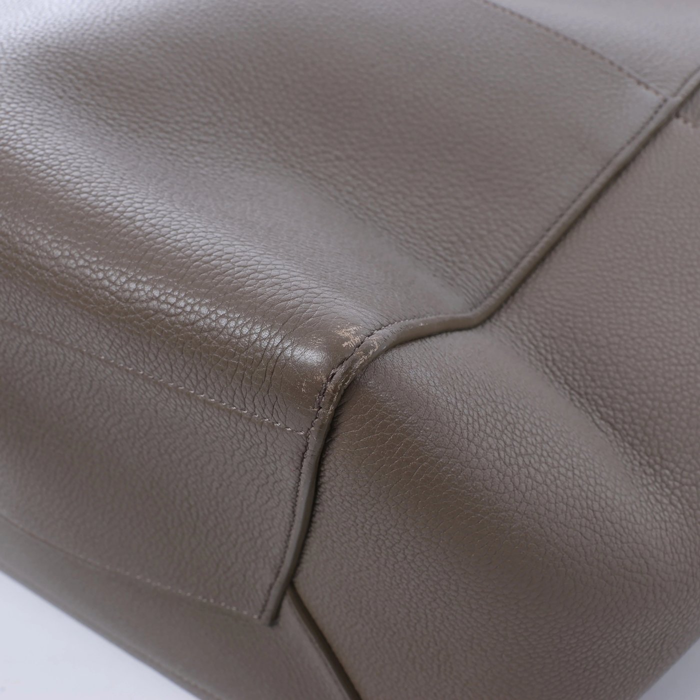 Celine Sangle Bucket Leather Shoulder Bag in Gray