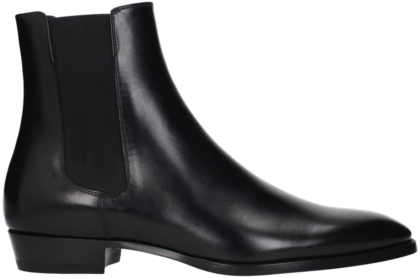 Celine Black Leather Ankle Boots