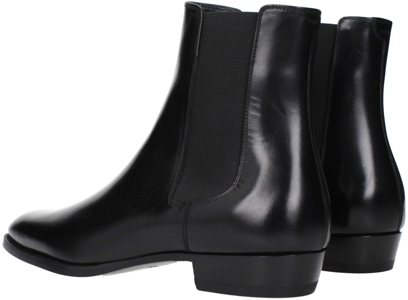 Celine Black Leather Ankle Boots