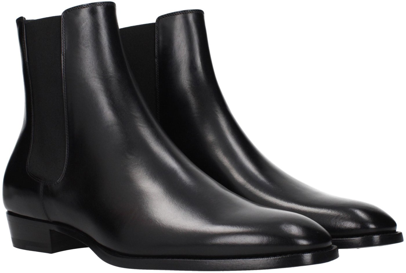 Celine Black Leather Ankle Boots