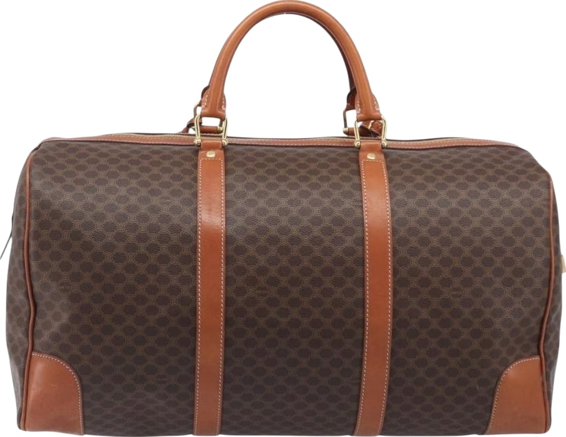Celine Vintage Duffle Macadam Coated Canvas Large